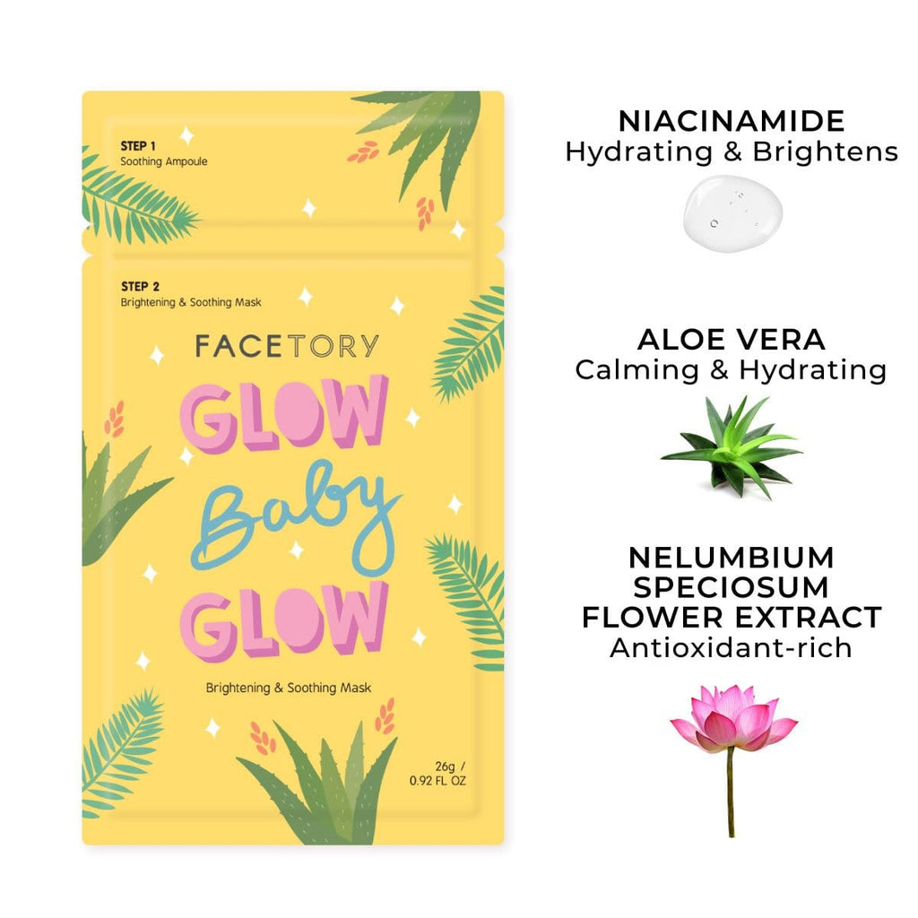 Glow Baby Glow 2-Step Sheet Mask - Brightening & Soothing