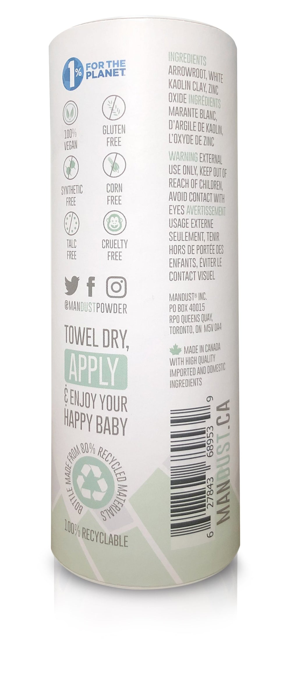 Baby Powder for Sensitive Skin & Diaper Rash