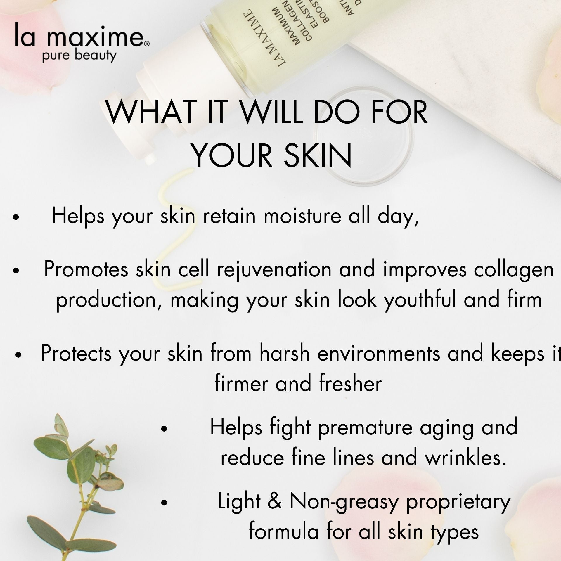 Firming Day Cream for Mature Skin Over 50 | Collagen & Elastin Booster