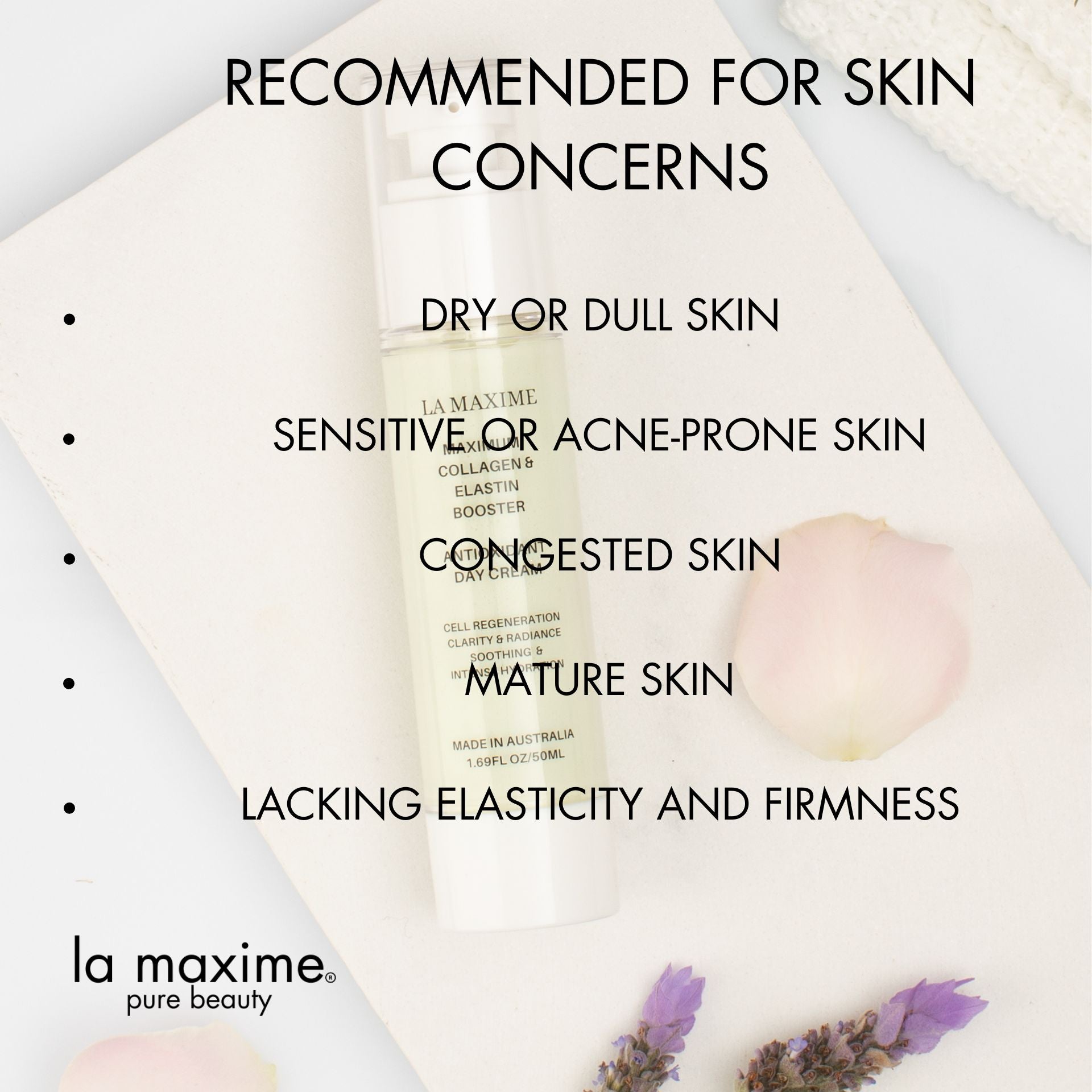 Firming Day Cream for Mature Skin Over 50 | Collagen & Elastin Booster
