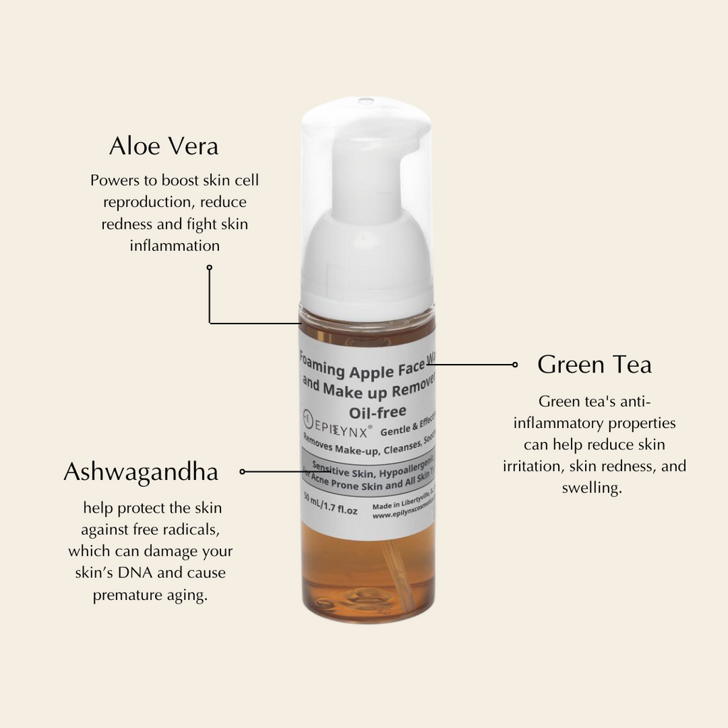 Gentle Foaming Facial Cleanser – Aloe, Apple & Ashwagandha for All