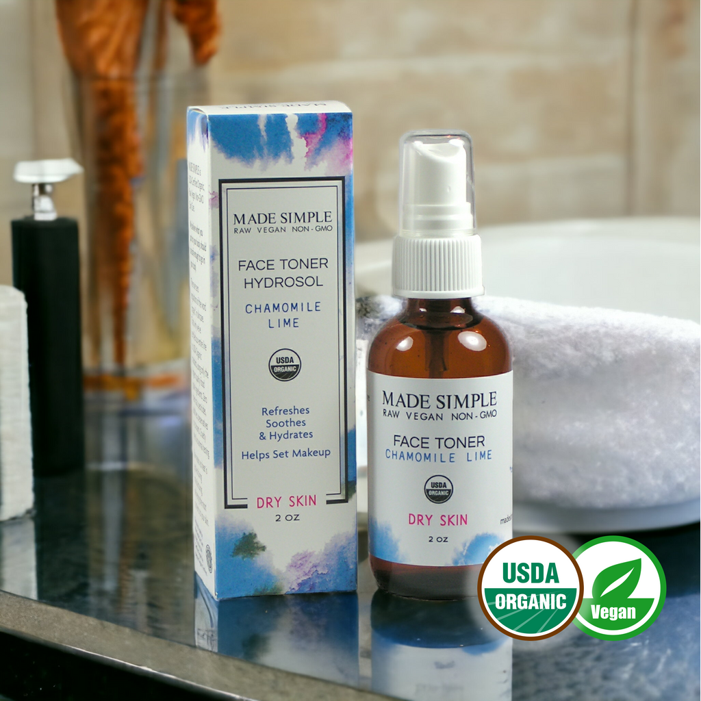 FACE TONER - Chamomile Lime for Dry Skin - Organic & Vegan