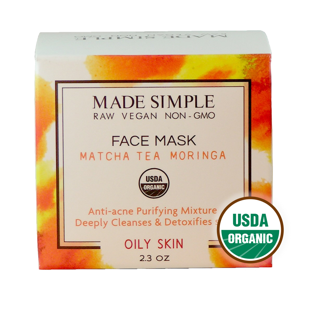 FACE MASK - Match Tea Moringa for Oily Skin - Organic & Vegan