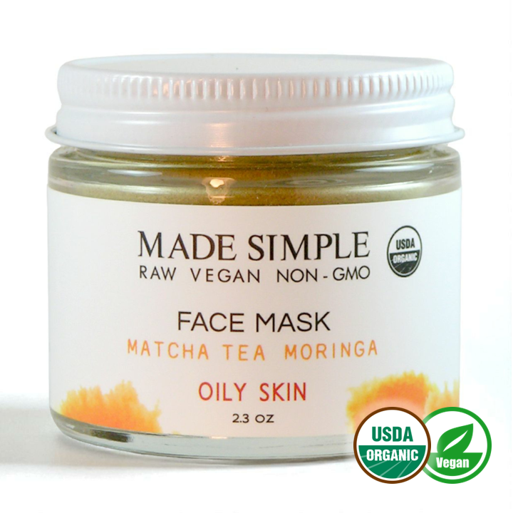 FACE MASK - Match Tea Moringa for Oily Skin - Organic & Vegan