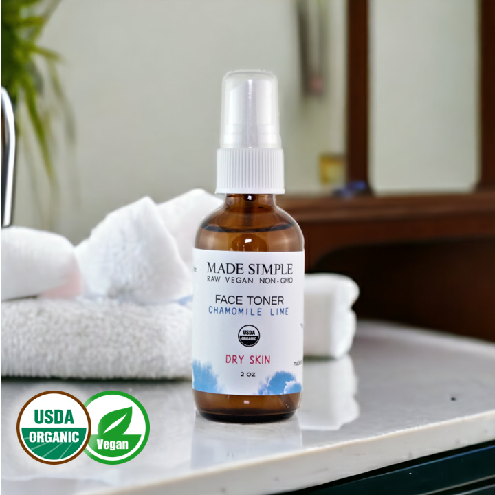 FACE TONER - Chamomile Lime for Dry Skin - Organic & Vegan