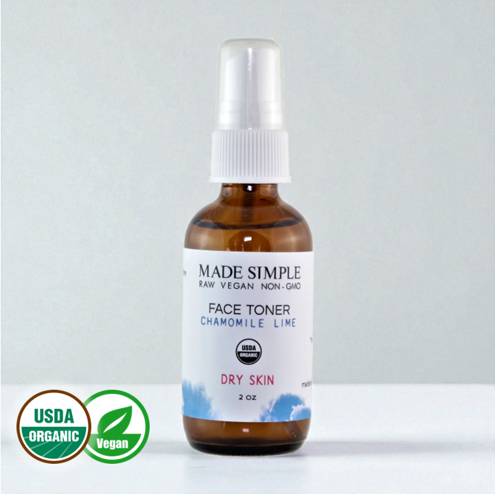 FACE TONER - Chamomile Lime for Dry Skin - Organic & Vegan