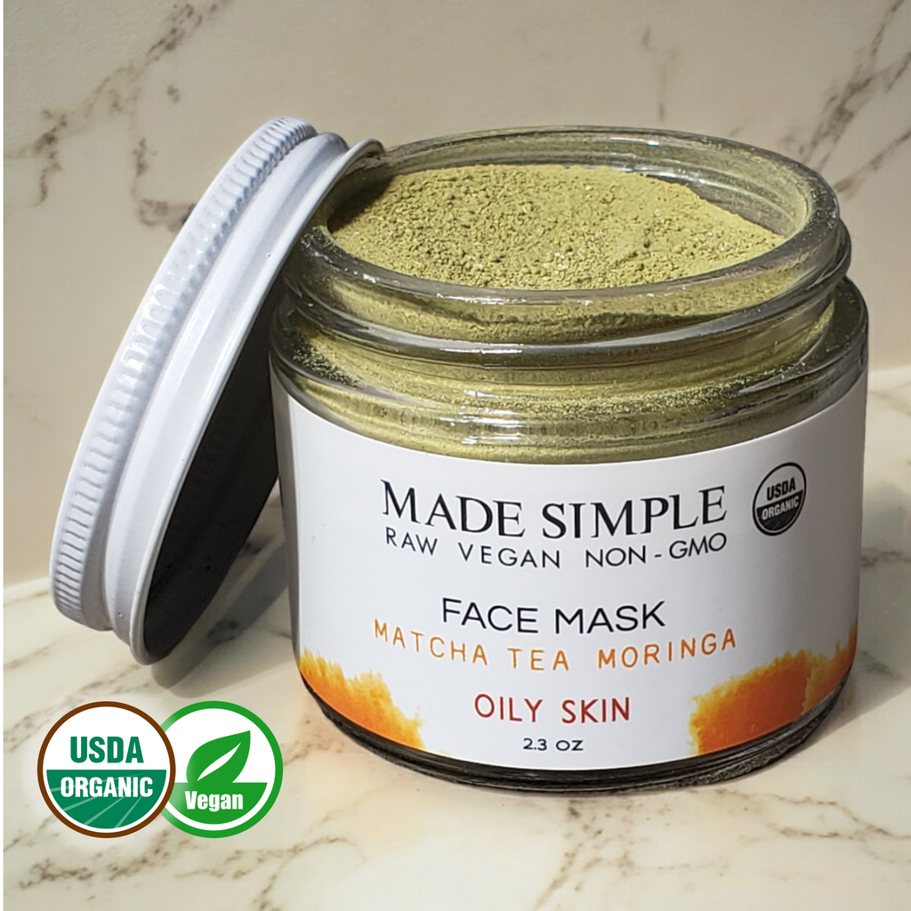 FACE MASK - Match Tea Moringa for Oily Skin - Organic & Vegan