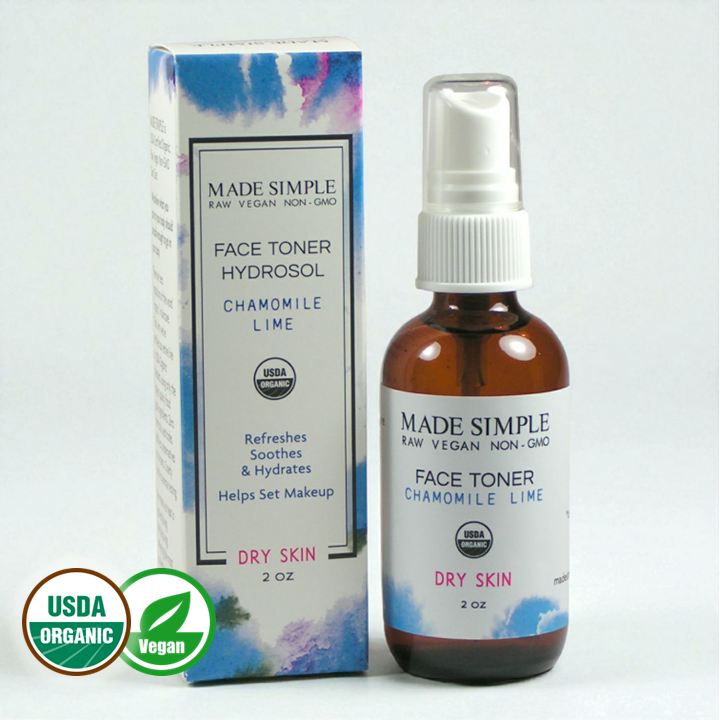 FACE TONER - Chamomile Lime for Dry Skin - Organic & Vegan