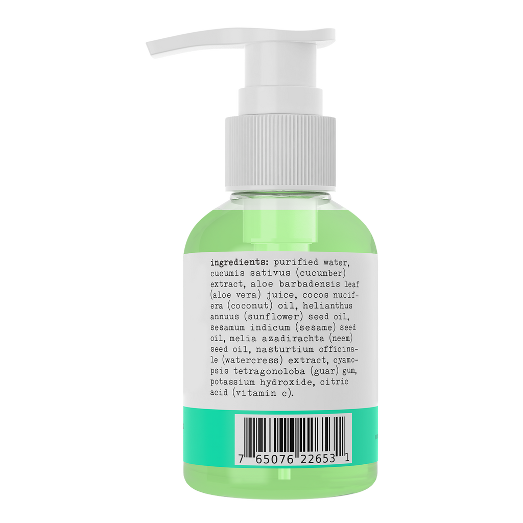 Sapo Cucumber Face Cleanser - Hydrating Gel Wash with Aloe + Neem for