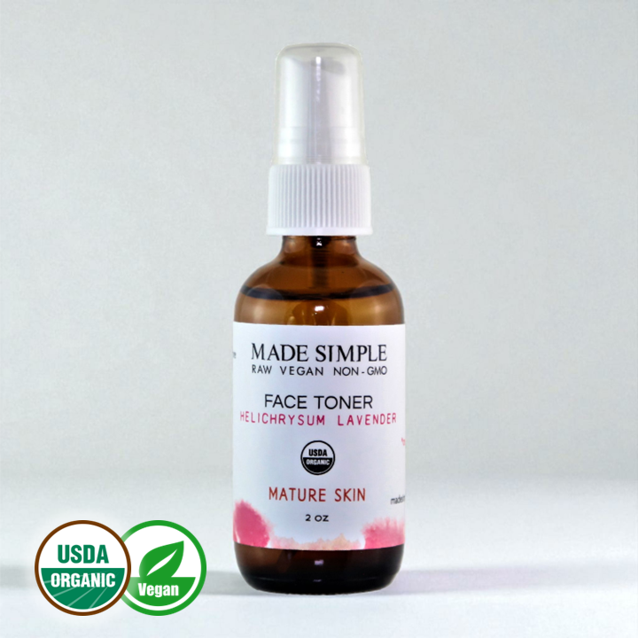 FACE TONER - Helichrysum Lavender for Mature Skin - Organic & Vegan