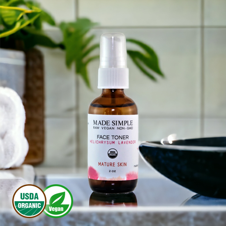 FACE TONER - Helichrysum Lavender for Mature Skin - Organic & Vegan
