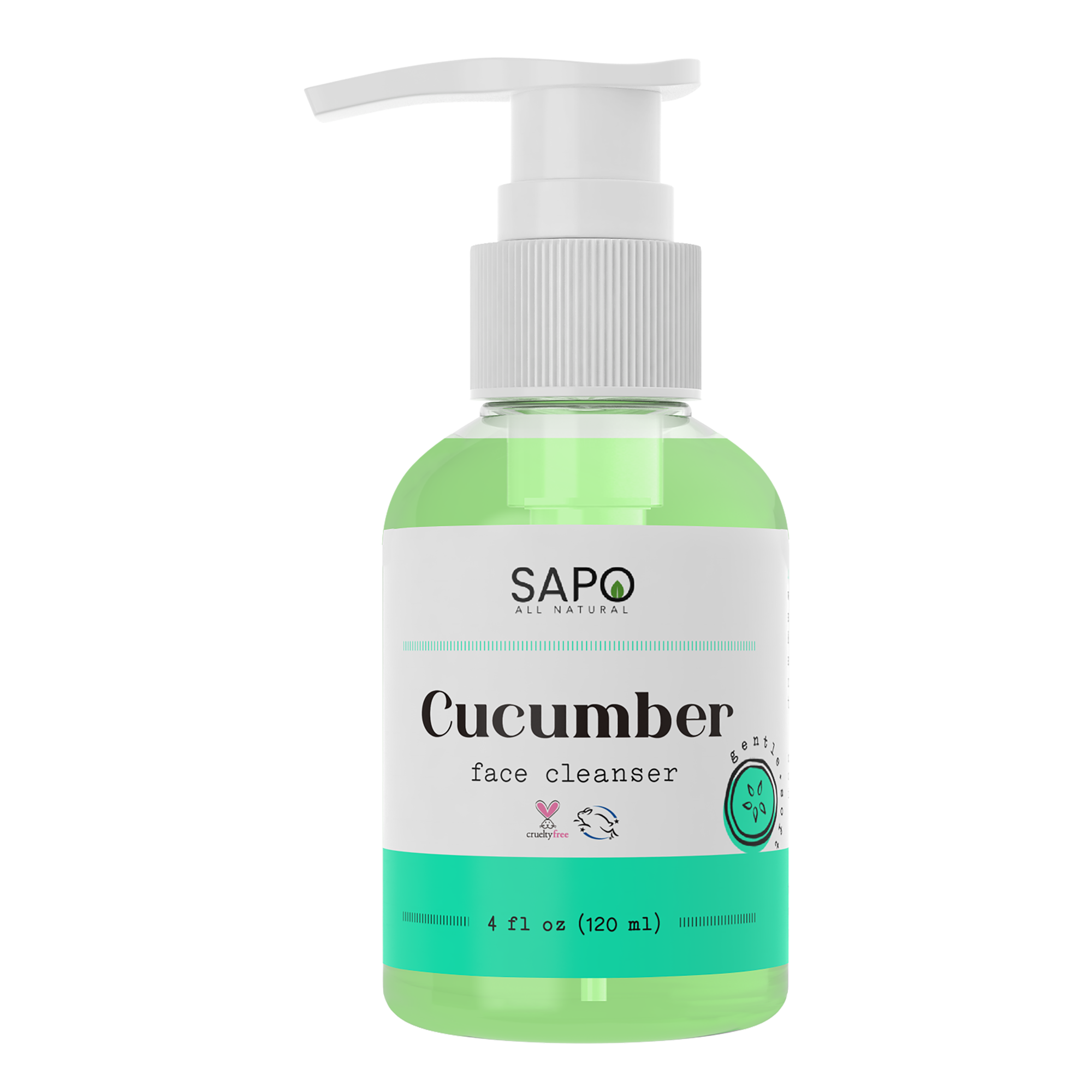 Sapo Cucumber Face Cleanser - Hydrating Gel Wash with Aloe + Neem for