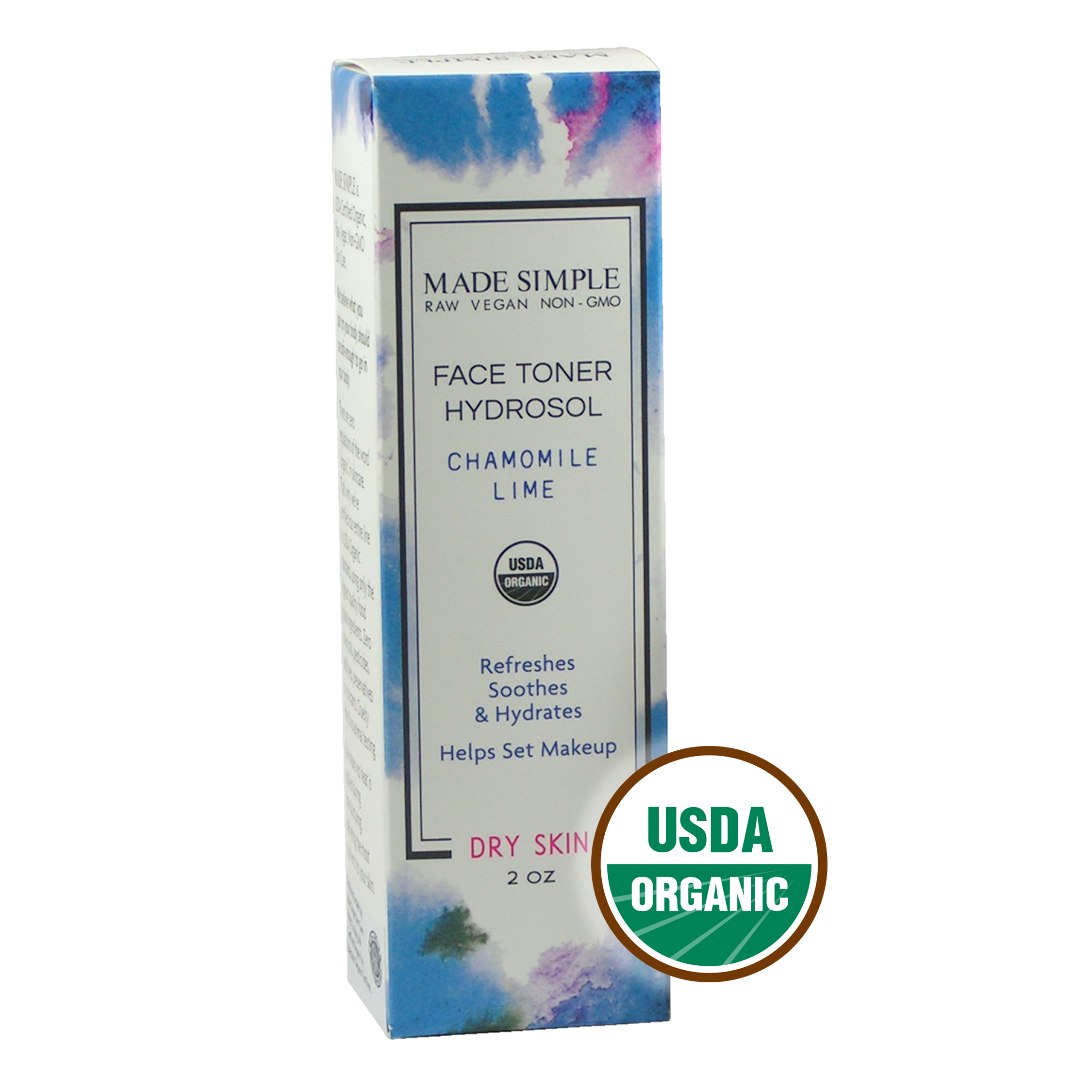 FACE TONER - Chamomile Lime for Dry Skin - Organic & Vegan