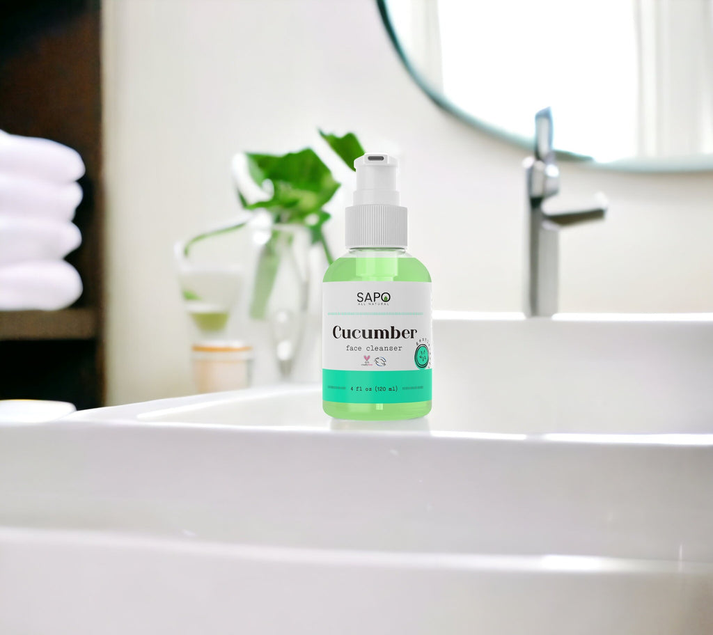 Sapo Cucumber Face Cleanser - Hydrating Gel Wash with Aloe + Neem for