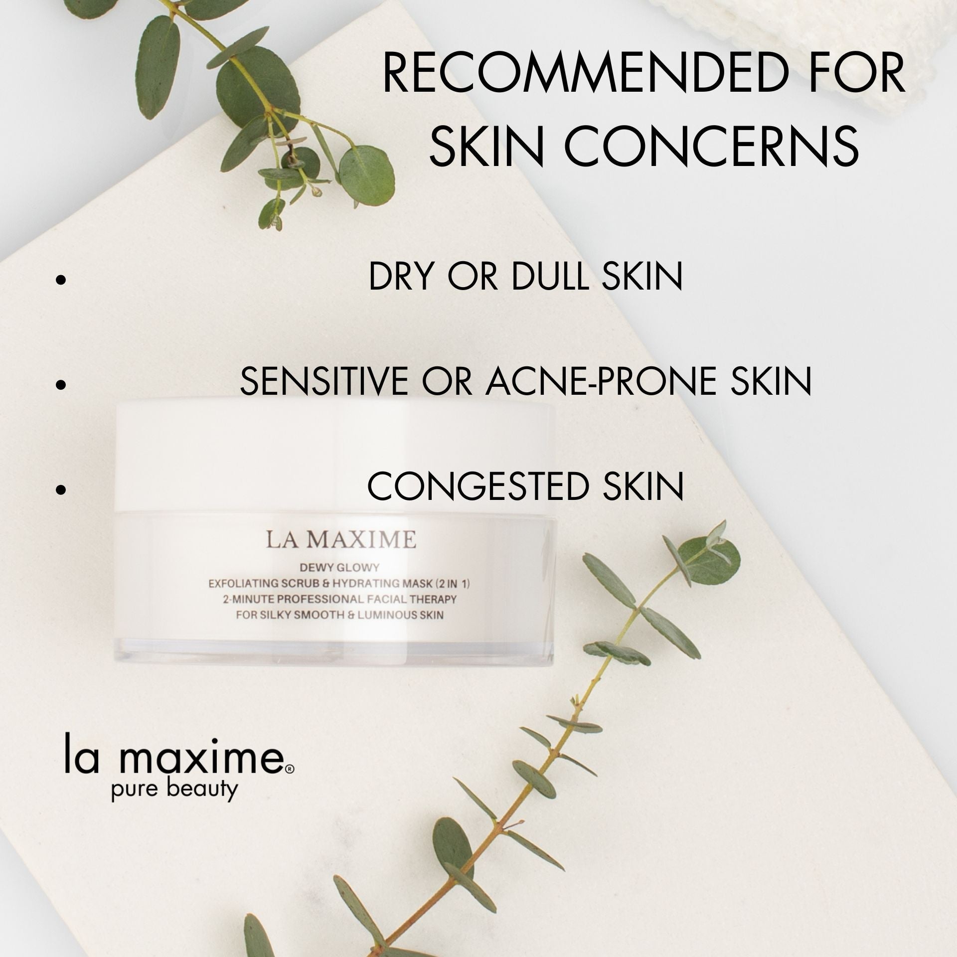 Exfoliating Scrub & Mask for Mature Skin Over 50 | Smooth & Brighten –