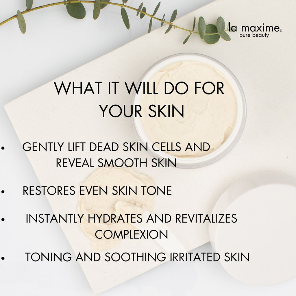 Exfoliating Scrub & Mask for Mature Skin Over 50 | Smooth & Brighten –