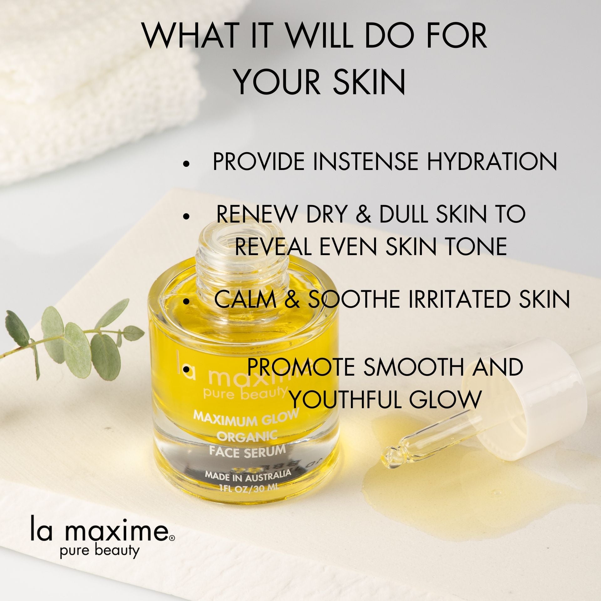 Deep Hydration Serum for Mature Skin Over 50 | Maximum Glow Serum – LA